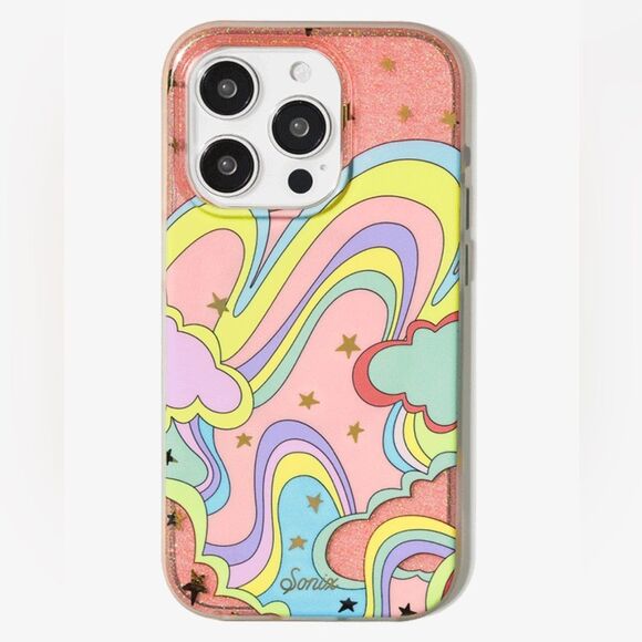 Sonix iPhone 15 Pro Case - Pink and Blue Swirl ‘Illusion’ design - Picture 1 of 5